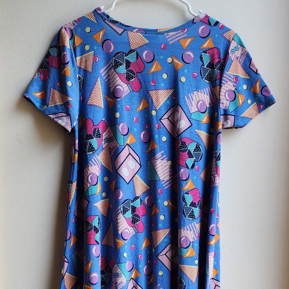 LuLaRoe 80s Geometric Print Midi Dress Size Medium - Picture 13 of 15